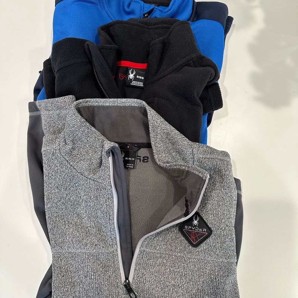 (3) Spyder Sweaters Quarter-Zip Pullovers